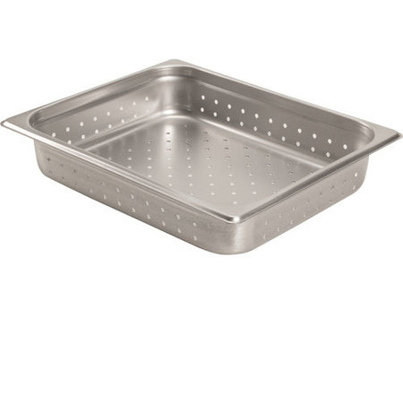 BROWNE FOODSERVICE Pan, Steam , Half, 2.5"D, Perf, Ss 22122P